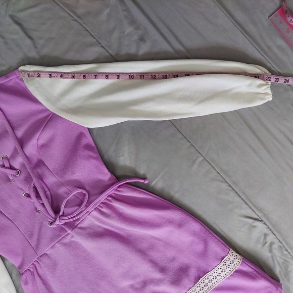 1960s Vintage  Hippie Peasant Lace-up dress - Picture 11 of 16